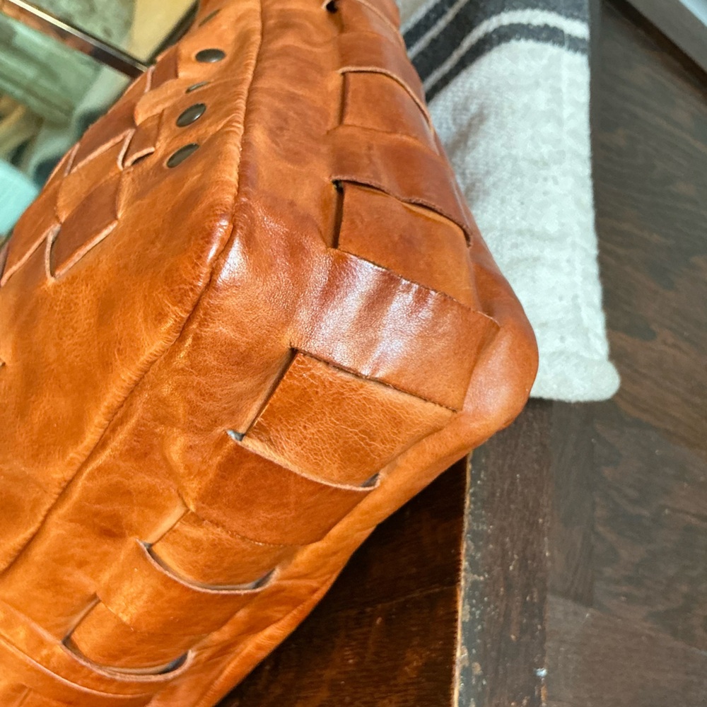 NWT Bed Stu Orchid Leather Satchel Handbag Crossbody Bag Cognac Dip Dye MSRP 280 - Picture 9 of 14